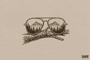 Mountain And Forest Reflected In