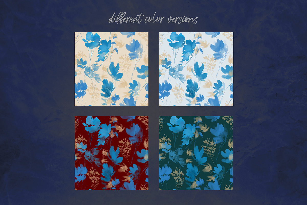 Watercolor Floral Pattern, a Pattern Graphic by MartinShop (Photo 10 of 10)
