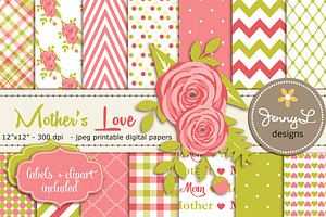 Mother's Day Digital Papers