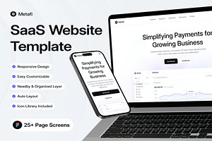 Metafi SaaS Website Template UI Kit
