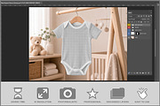 Baby Bodysuit Nursery Mockup PSD, an Advertising Mockup by Bruno's Shop (Thumbnail 2 of 3)