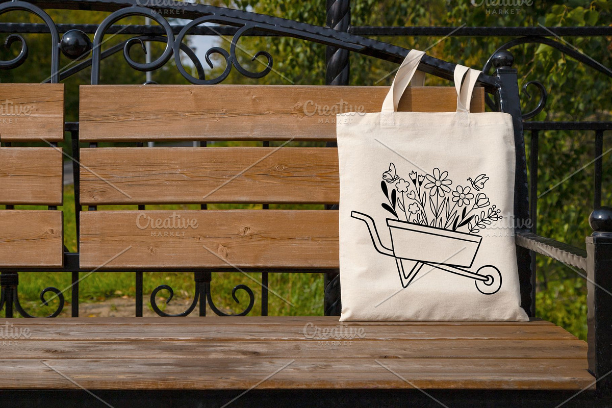 Floral Wheelbarrow svg, Wheelbarrow, an Illustration by Rajbir-Designs (Photo 4 of 6)