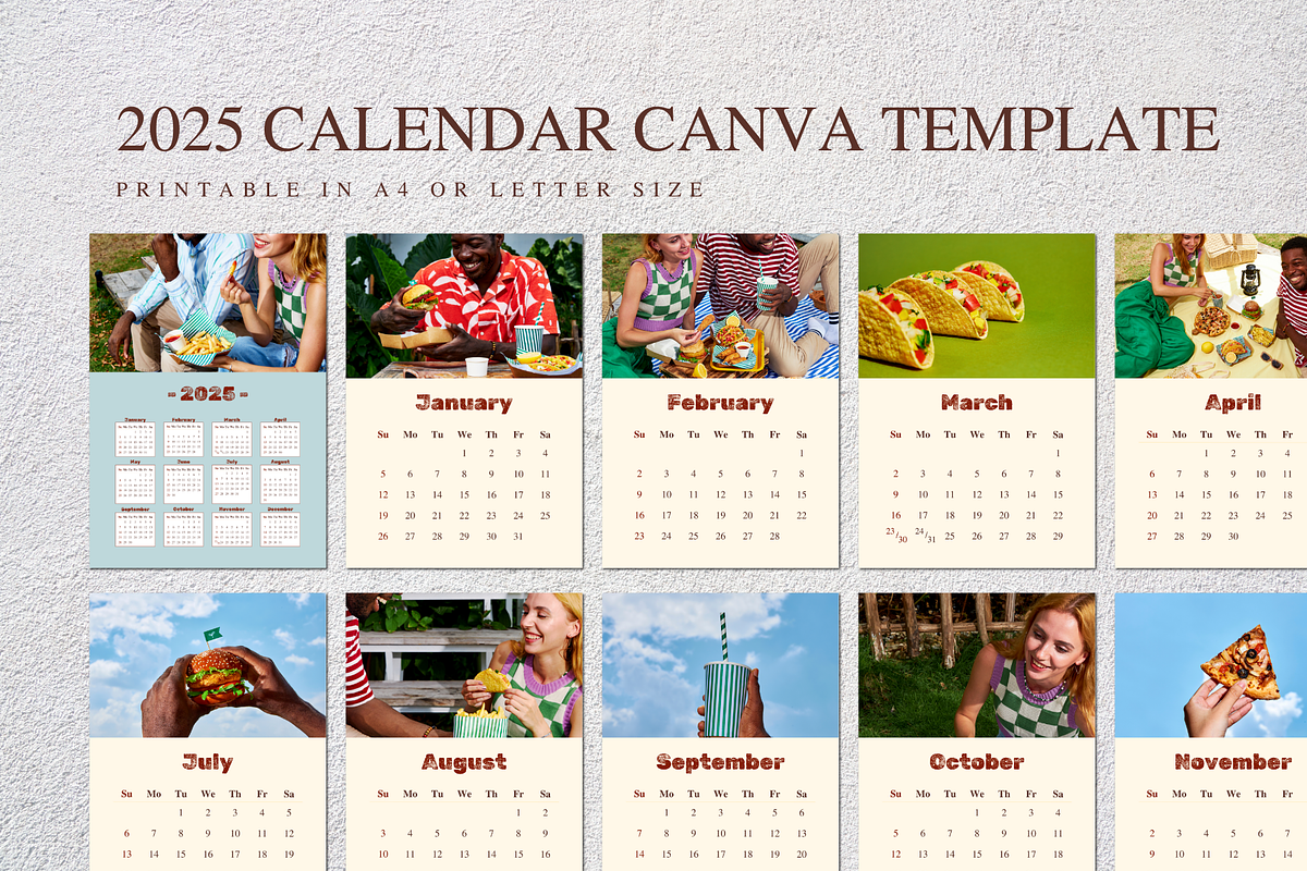 2025 CALENDAR CANVA TEMPLATE, a Stationery Template by The Little Lily Studio (Photo 3 of 5)