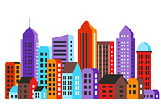 City building in a flat style of the, a Technology Illustration by AlexZeL (Thumbnail 1 of 3)