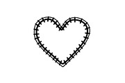 Stitched Heart Silhouette Vector Bun, an Illustration by Designs_River (Thumbnail 8 of 41)