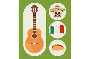 icons mexican culture, an Illustration by studiogstock