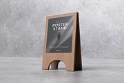 Wood Poster Stand Mockup, a Product Mockup by xavier_studio (Thumbnail 5 of 5)