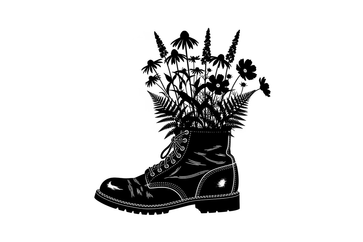Floral Boot Silhouette Bundle, an Illustration by Gaye Art (Photo 15 of 31)