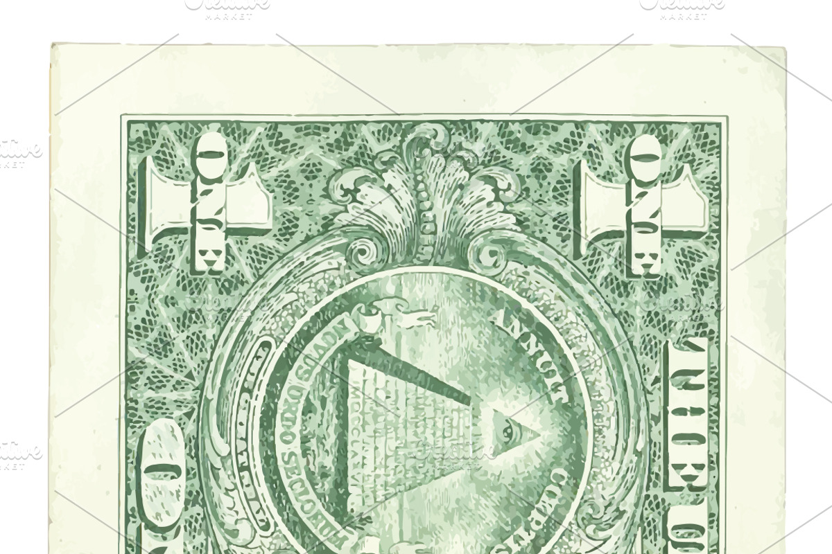 Hi-Res Vector $1 USD Front & Back, an Object Graphic by Theresa Barba (Photo 4 of 5)