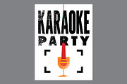 Karaoke Party vector poster set., an Object Illustration by PoPaShop (Thumbnail 7 of 9)