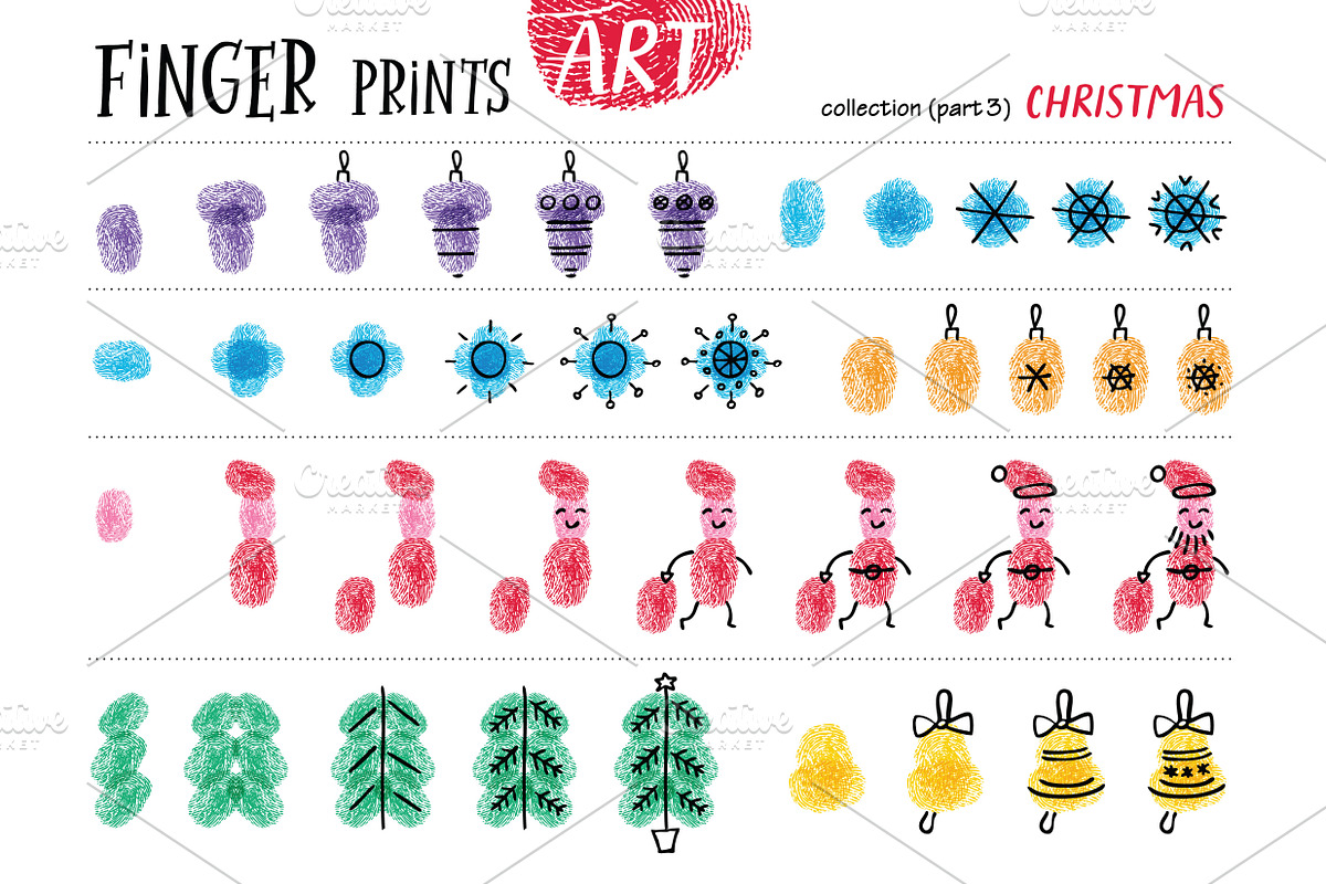 Finger prints ART (part 2), an Animal Illustration by Alena Razumova (Photo 3 of 14)