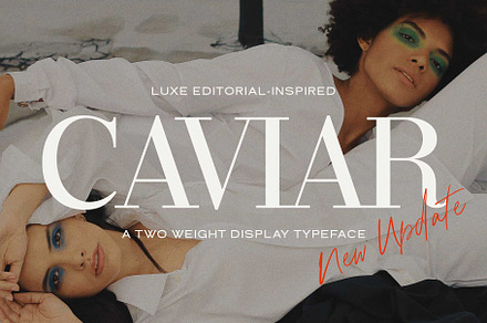 Caviar Luxury Editorial Serif, a Serif Font by Blanc Salváge