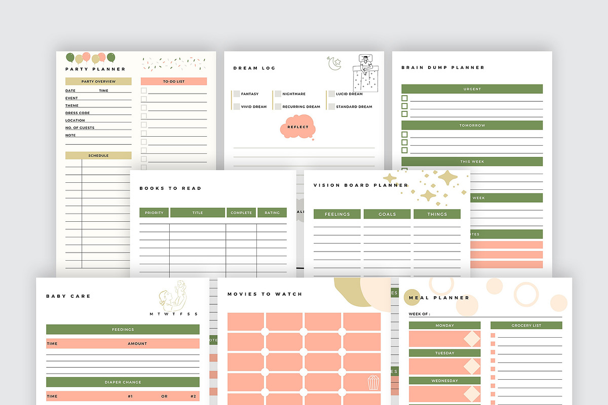 Canva Ultimate Planner Bundle Vol.25, a Stationery Template by Amit Debnath