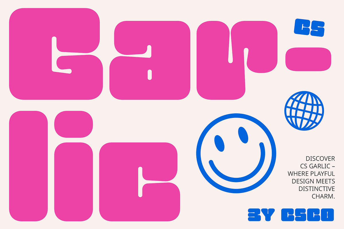 CS Garlic – Bubble Typeface, a Sans Serif Font by Craft Supply Co. (Photo 1 of 8)