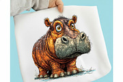 Watercolor Enjoy Animals Clipart, a Seasonal Illustration by designcity5 (Thumbnail 3 of 5)