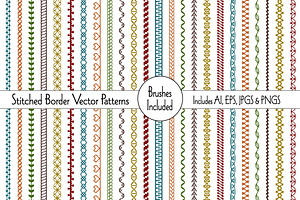 Stitched Border Vector Patterns