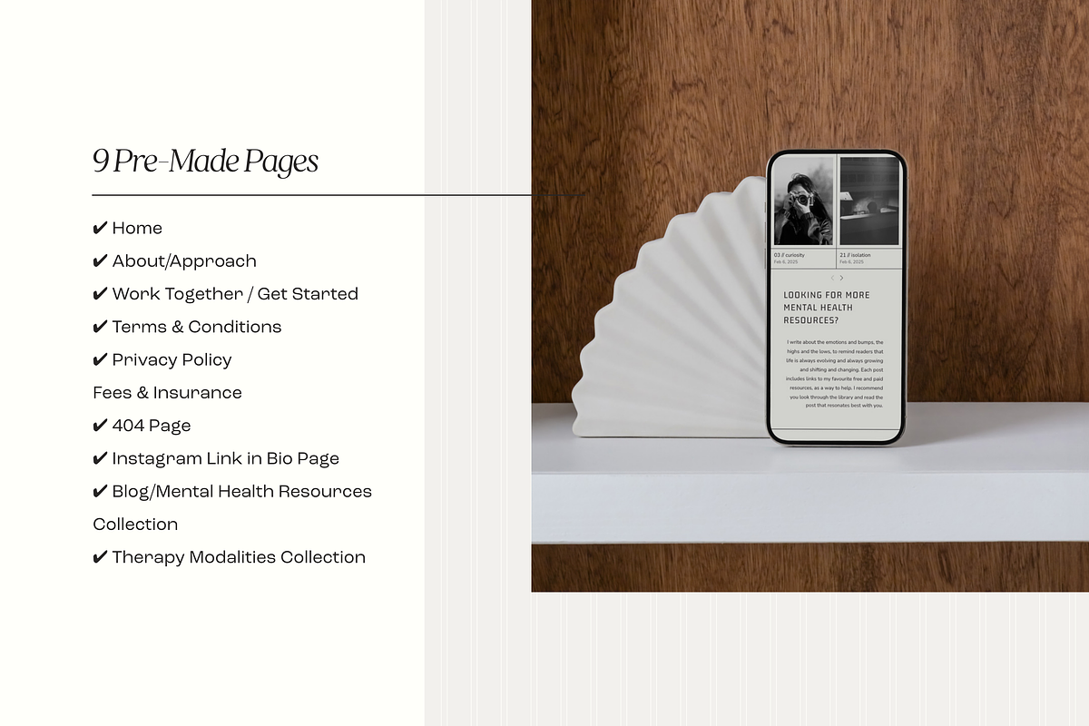 Squarespace Template for Therapists preview 2