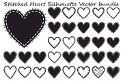 Stitched Heart Silhouette Vector Bun, an Illustration by Designs_River (Thumbnail 1 of 41)
