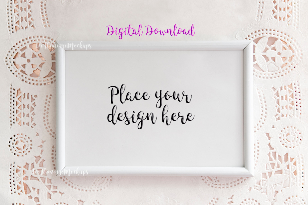 white horizontal frame mockup 11x17, a Print Template by Leo Flo Mockups (Photo 3 of 5)