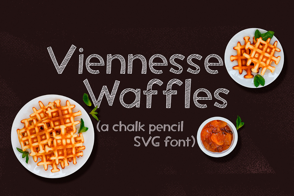 Viennese Waffles - SVG font, a Sans Serif Font by Anastasia Cuza (Photo 1 of 7)