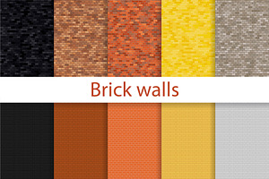 Brick Wall Seamless Pattern, a Texture Graphic by Plaid4You