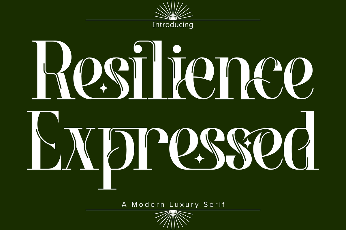 Resilience Expressed Font, a Serif Font by 177Studio (Photo 1 of 8)