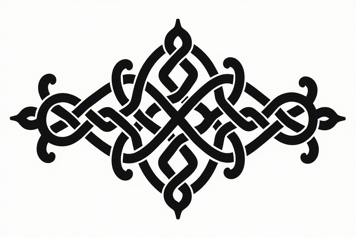 Celtic Knot Tattoo Silhouette Set, an Illustration by BIPLOB EXPERT (Photo 2 of 9)