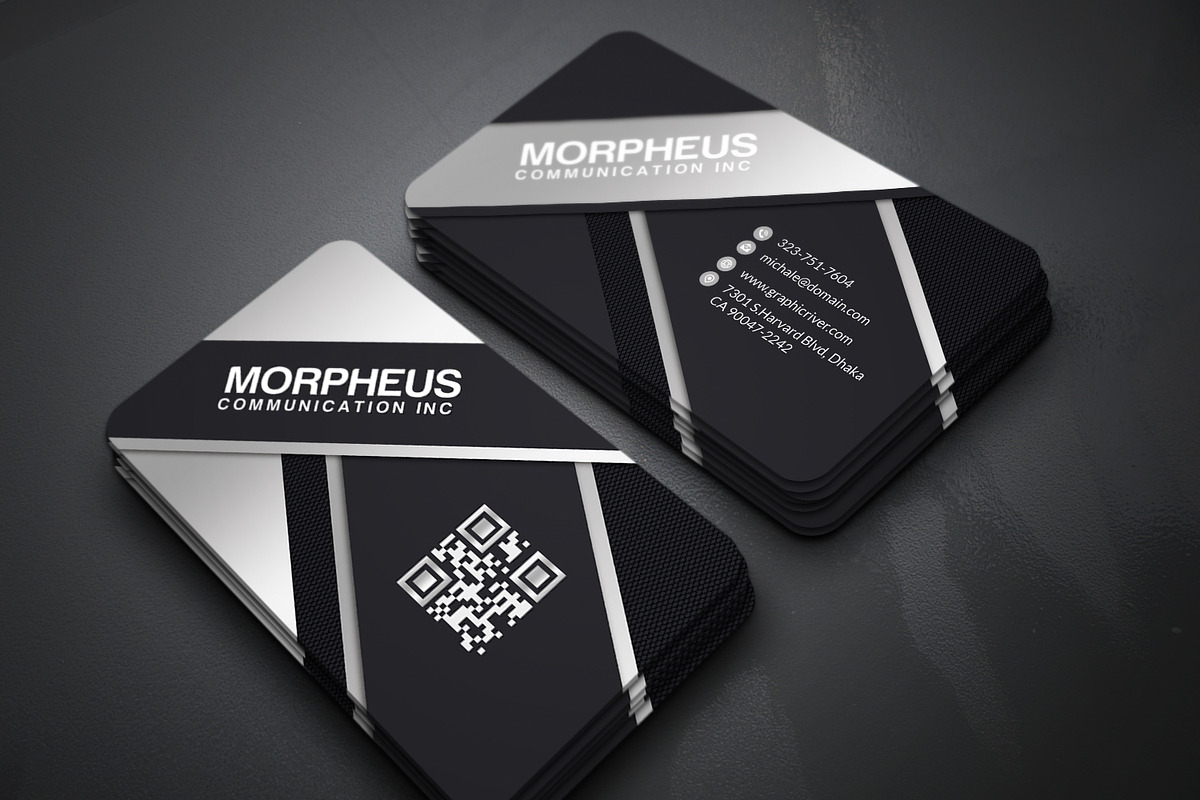 Gold Angle Business Cards, a Business Card Template by Genereux Art (Photo 3 of 4)