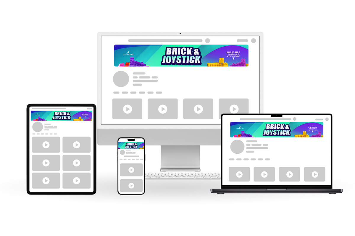 Lego Gaming YouTube banner, a Social Media Template by Vaughn Studios (Photo 3 of 5)