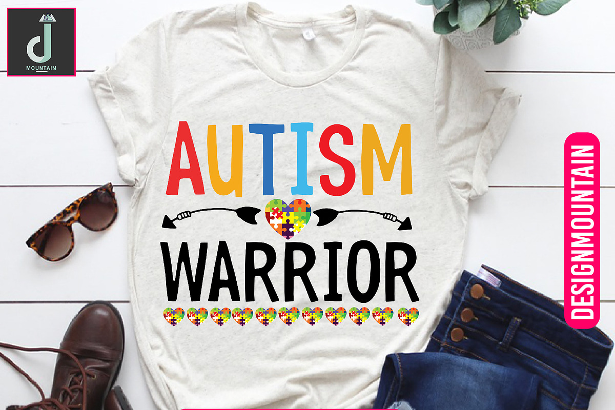 Autism warrior png design, a Graphic by Designmountain (Photo 2 of 4)