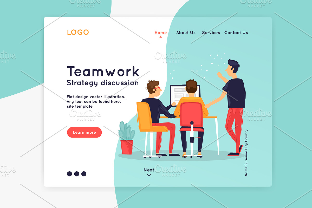Landing page, an App Template by Podis (Photo 3 of 15)