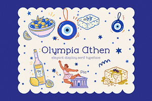 Olympia Athen - Display Typeface, a Serif Font by Lilithcollageart