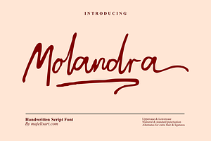 Molandra - Handwritten Font