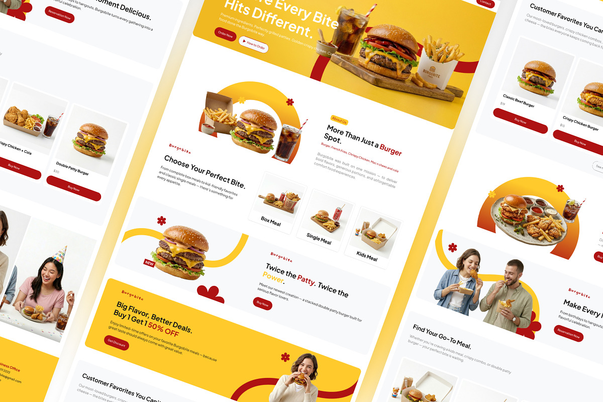 Food Business Website Landing Page, a Landing Page Template by Font Kingdom (Photo 5 of 5)