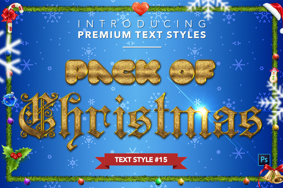 Christmas Pack #2 - Text Styles, a Layer Style Add-On by Jonas Stensgaard (Photo 16 of 23)