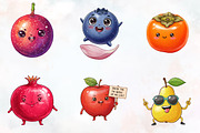 Funny Fruit Clipart Bundle, an Illustration by RobertsArt (Thumbnail 3 of 7)