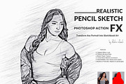 Realistic Pencil Sketch FX Photoshop, an Action Add-On by Studio Retouch (Thumbnail 1 of 14)