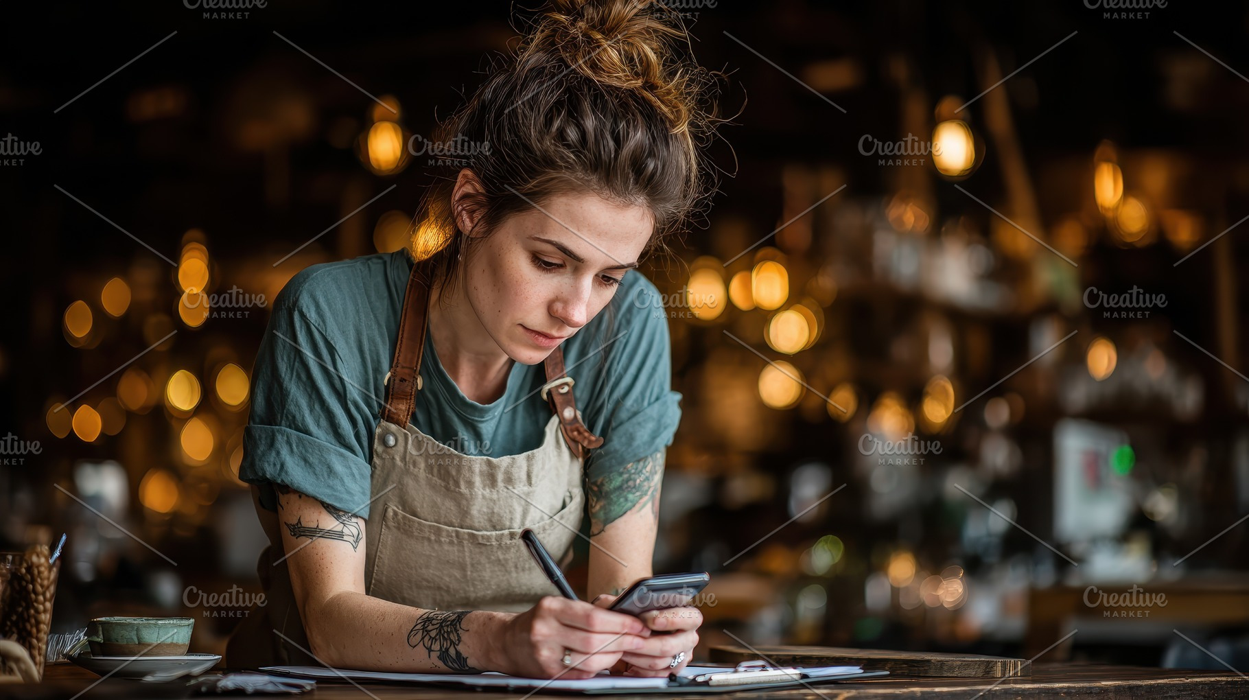 Woman Small Business Owner Taking No, a Photo by Pixeness Studio