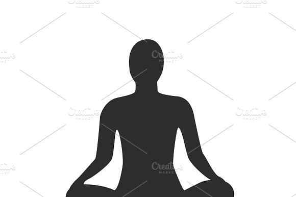 Silhouette Meditating