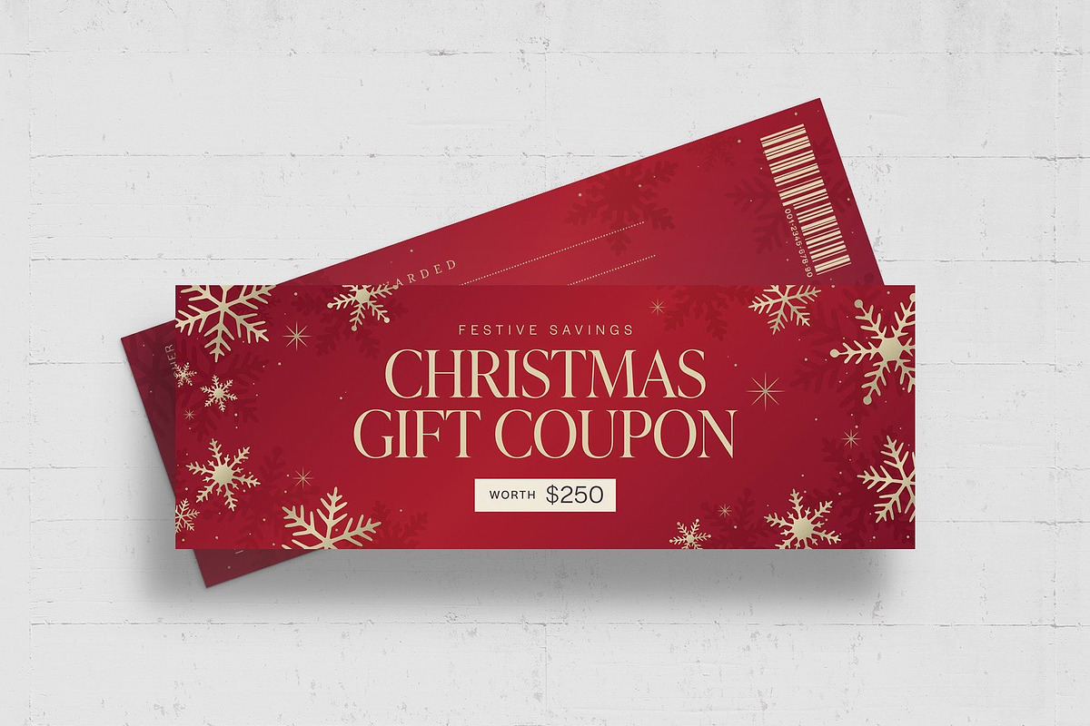 Christmas Gift Voucher & Coupon, a Stationery Template by BrandPacks (Photo 3 of 5)