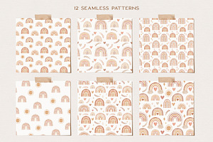 Boho Rainbows Patterns Collection