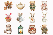 Watercolor Woodland Stories Clipart, an Illustration by Design Market (Thumbnail 3 of 5)