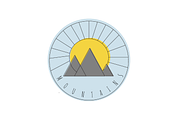 Geometric Mountain Burst, an Object Graphic by Jessica Fadel Design (Thumbnail 1 of 2)