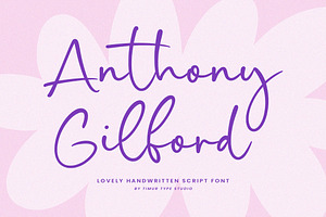 Anthony Gilford Font, a Handwritten Font by Timurtype