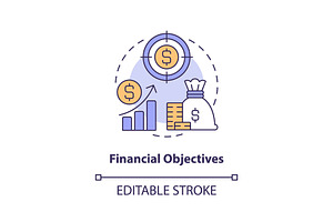 Financial objectives concept icon, a Graphic by IMG Visuals