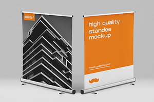 Roll Up Banner Big Size Mockup