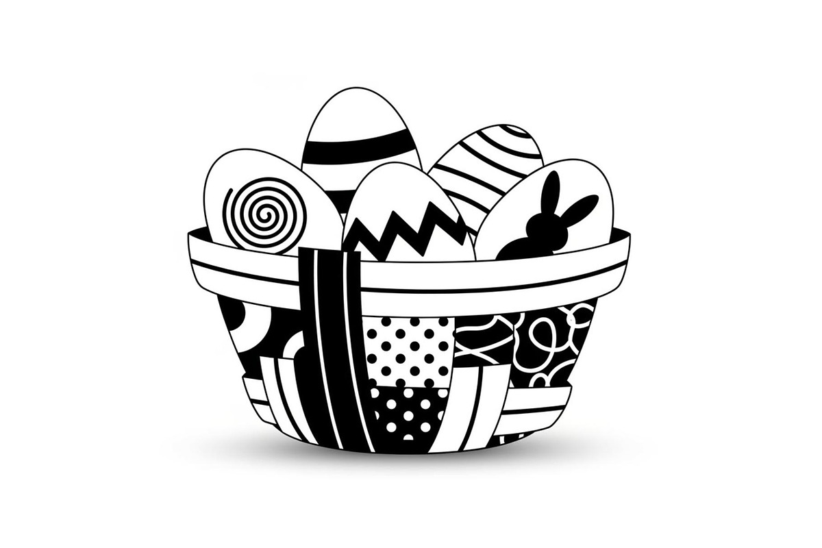 Easter Basket Vector Silhouette Bund, an Illustration by Designs_River (Photo 6 of 51)
