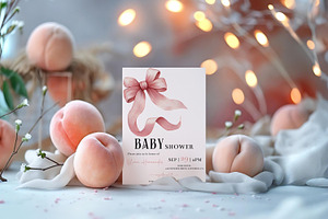 Pink Coquette Baby Shower Invite