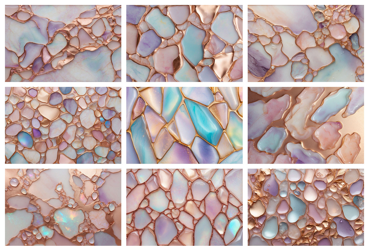 Opal Stone & Blush Pink Textures, a Texture Graphic by by creative paper (Photo 11 of 11)