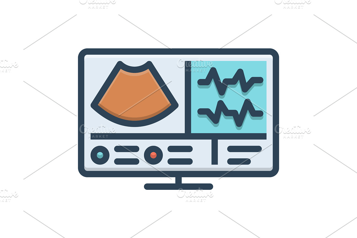 Diagnostic ultrasonic color icon, a Duotone Icon by Creative priyanka
